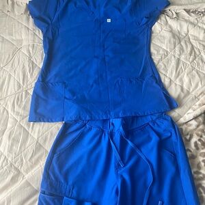 Uniforms World Blue Scrub Set